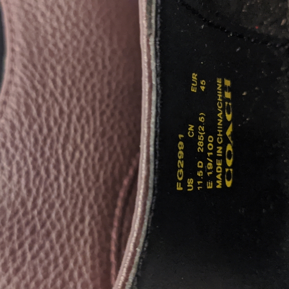 NWOT, Coach shoes, men's size 11.5 - Picture 3 of 7